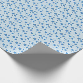 Grått Blue Stars Modern design Papper radbrytning Presentpapper