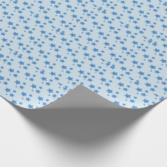 Grått Blue Stars Modern design Papper radbrytning Presentpapper (Hörn)