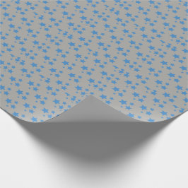 Grått Blue Stars Modern design Papper radbrytning Presentpapper