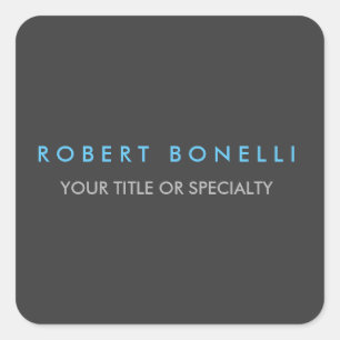 Grått Blue-Trendig Fyrkantigt Klistermärke