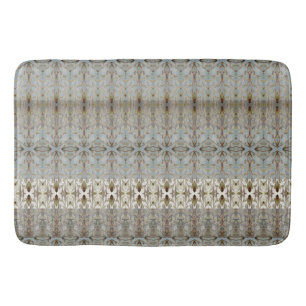 Grått Blue Watercolor Floor mat Badrumsmatta