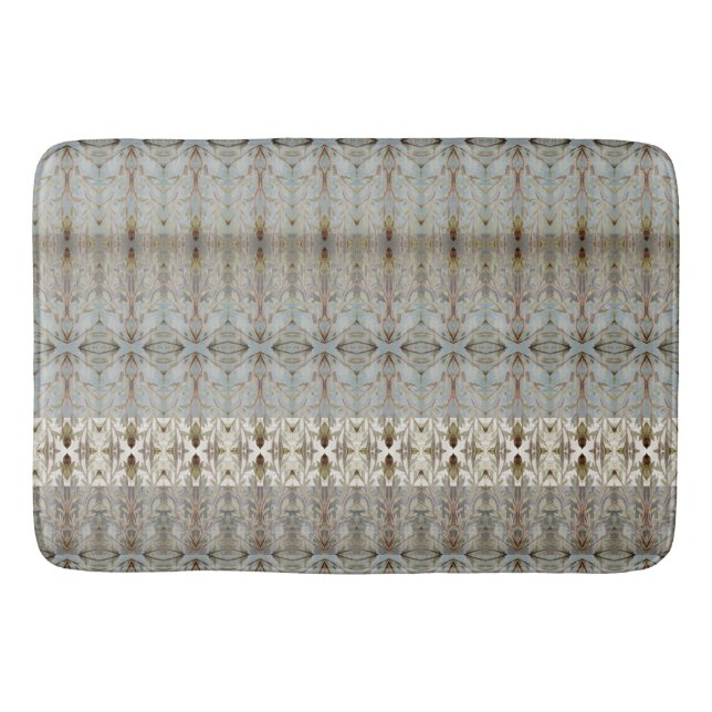 Grått Blue Watercolor Floor mat Badrumsmatta (Framsidan)