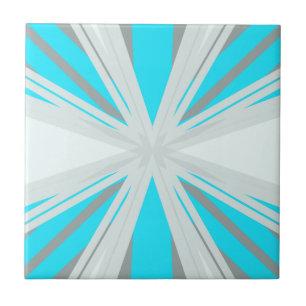 Grått Blue White Vinter-jul Snowflake Star Kakelplatta
