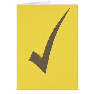 Grått bock-check-symbol tecken Greeting Card Hälsningskort