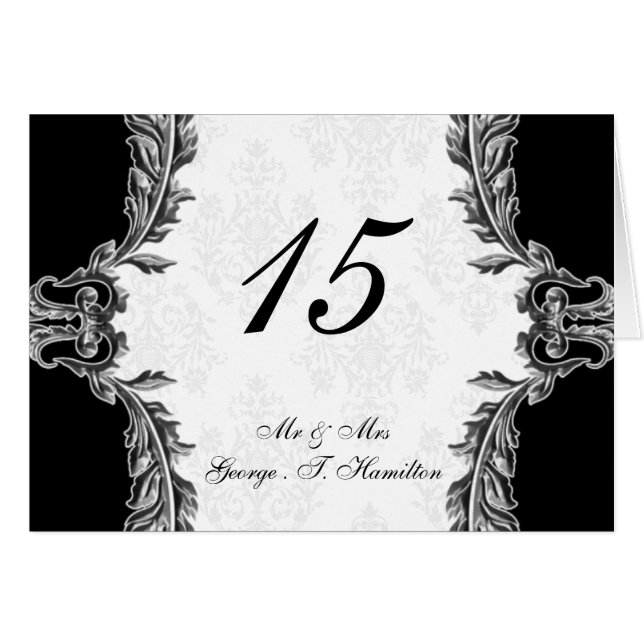 grått bord sittplatskort OBS kort (Framsidan Horizontal)