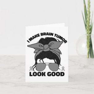 Grått Brain Tumor Warrior Women Brain Tumor A Kort
