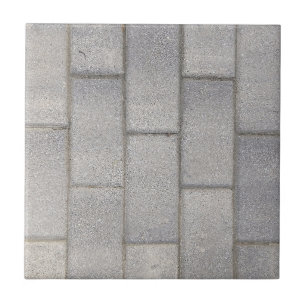 Grått Brick Cement Sidepromenad Kakelplatta