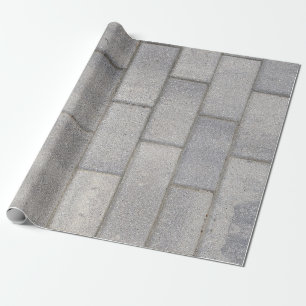 Grått Brick Cement Sidepromenad Presentpapper