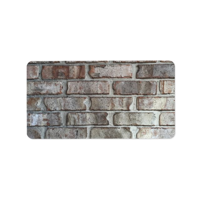 Grått Brick Wall Grunge Bricks Background Struktur Adressetikett (Framsidan)