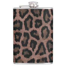 Grått Brown Black Leopard Animal Print Fickplunta