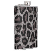 Grått Brown Black Leopard Animal Print