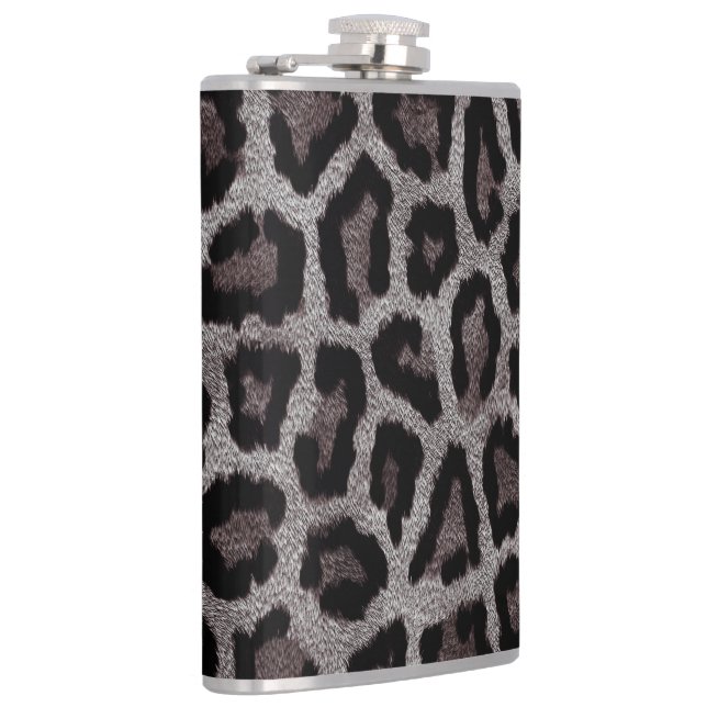 Grått Brown Black Leopard Animal Print Fickplunta (Höger)