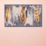 Grått Brown Feathers Watercolor Kanvastryck<br><div class="desc">Brun fjäder Grått Cream Watercolor Stretched Kanvastryck. Dekorera muren i ditt hem,  i din lägenhet eller på ditt kontor med den här vackra teckningen.</div>