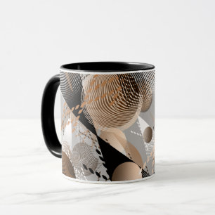 Grått, brun abstraktion. mugg