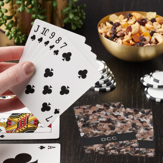Grått-, brun- och svart färgplattor casinokort (På plats)