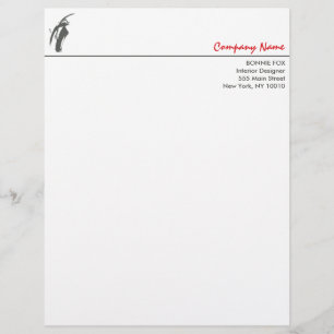 GRÅTT BRUSHSTROKE LETTERHEAD BREVHUVUD