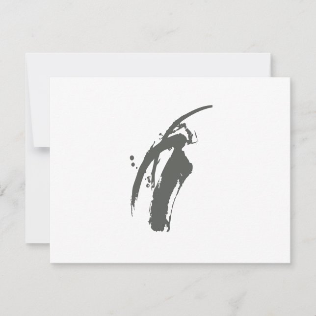 GRÅTT BRUSHSTROKE Personal Stationery/Notecard Anteckningskort (Framsida)