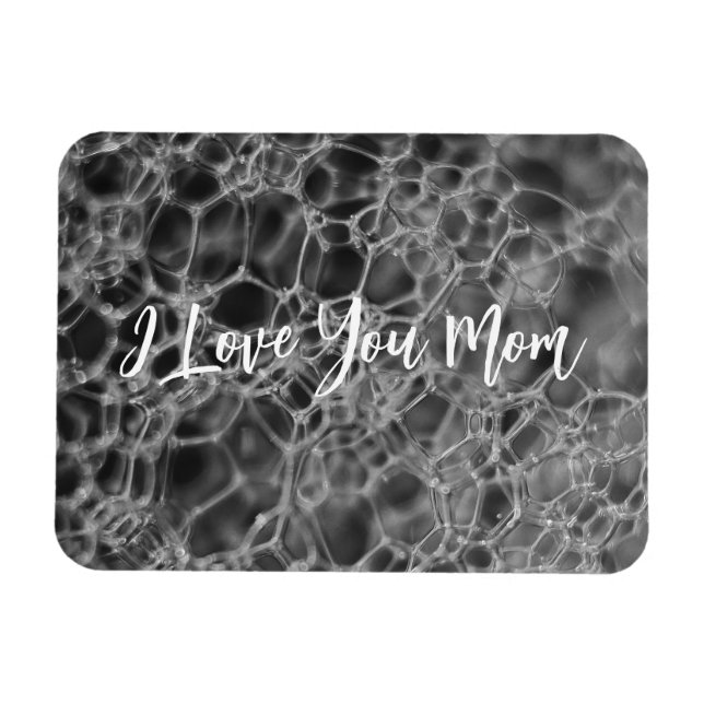 Grått Bubbeldesign Magnet (Horisontell)