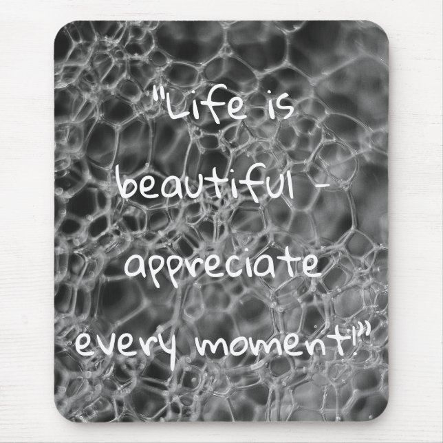 Grått Bubbeldesign Musmatta (Framsidan)