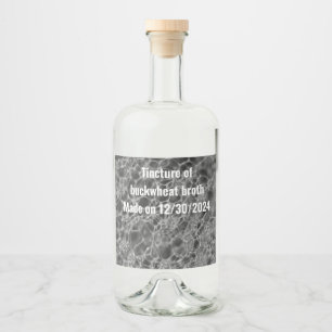 Grått Bubbeldesign Spritflaskor Etikett