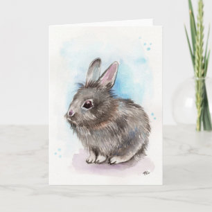 Grått Bunny Kort