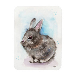 Grått Bunny Magnet