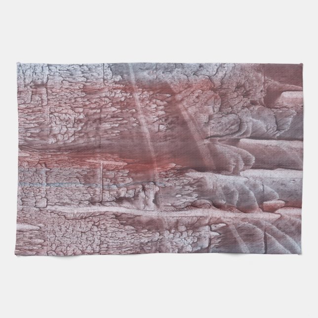 Grått burgundär vattenfärg kökshandduk (Horisontell)