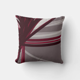 Grått & Burgundy Modern Abstrakt Rosett band Kudde