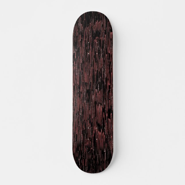Grått burgundy mosaic stil med grov bakgrund mini skateboard bräda 18,5 cm (Framsida)