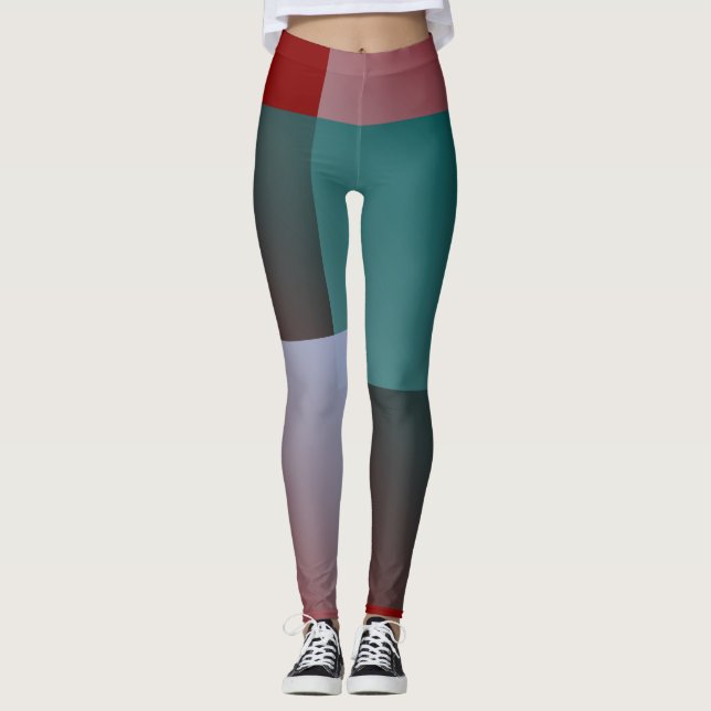 grått burgundytorna leggings (Framsida)