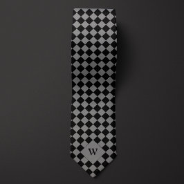 Grått Business Checkded Monogram Slips