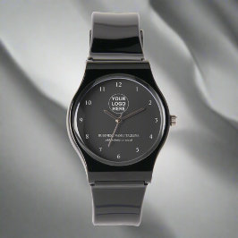 Grått Business Logotyp l Professionell Promotive Armbandsur