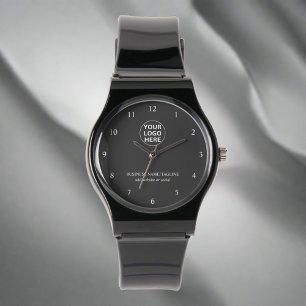 Grått Business Logotyp l Professionell Promotive Armbandsur