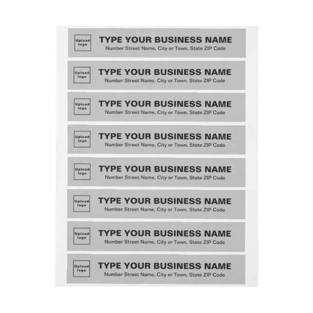 Grått Business Wrap Around Address Label Etikettband (Ark)