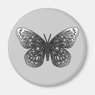 Grått Butterfly Magnet