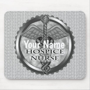 Grått caduceus Hospice Nurse Musmatta