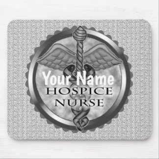 Grått caduceus Hospice Nurse Musmatta