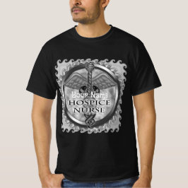 Grått caduceus Hospice Nurse T Shirt