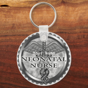 Grått caduceus Neonatal Nurse Nyckelring