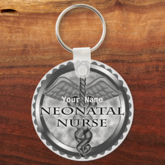Grått caduceus Neonatal Nurse Nyckelring