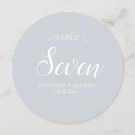 Grått Calligraphy-Bordsnummer Inbjudningar