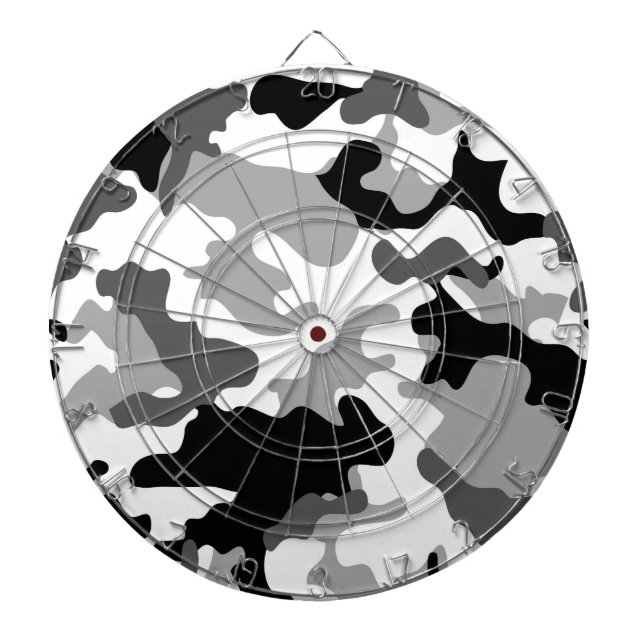 Grått Camo Dartboard Darttavla (Framsidan)