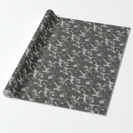 Grått Camo Modern utomhuskamouflage Presentpapper