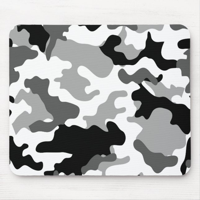 Grått Camo Mousepad Musmatta (Framsidan)