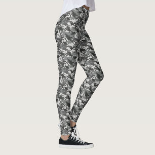 Grått Camo Print Women's Leggings