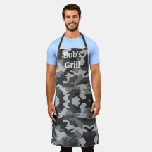 Grått Camouflage Business Apron