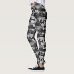 Grått Camouflage Cats Mönster Grått Kattunge Camo Leggings<br><div class="desc">Cat Lovers balar. Grått kamouflage mönster med söta,  roliga och coola katter och kattungar. Dessa grått kamo-katter gör ett roligt kattdjur mode påstående.</div>