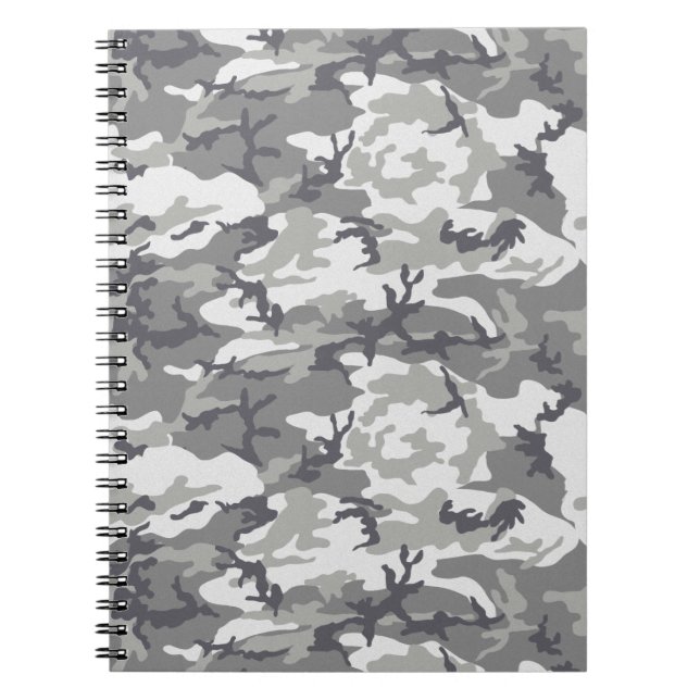 Grått Camouflage Gift för Pappa Anteckningsbok (Framsidan)