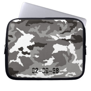 Grått camouflage mönster laptop sleeve