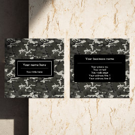 Grått Camouflage Mönster, Militära Mönster, armén Fyrkantigt Visitkort